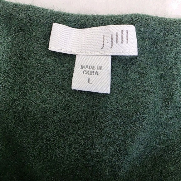 J Jill Sweater‎ Womens Large Emerald Green Wool Blend Pullover Long Sleeve Top - Picture 7 of 9